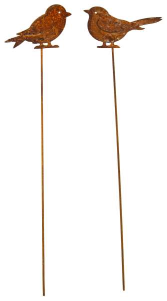 2er Set Liebliche Gartenstecker Vogel - Gartendekoration